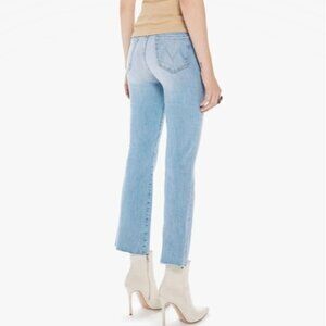 MOTHER The Hustler Fray Jeans Cutting Class Flare Wide Leg Raw Hem Ankle 25